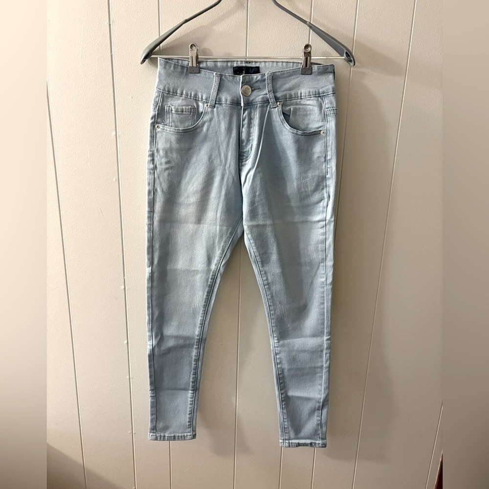 Women's Light Denim Wash Blue Skinny Jeans Size 6 Stretch grunge retro